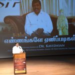 Dr Kavidasan addressing the audience